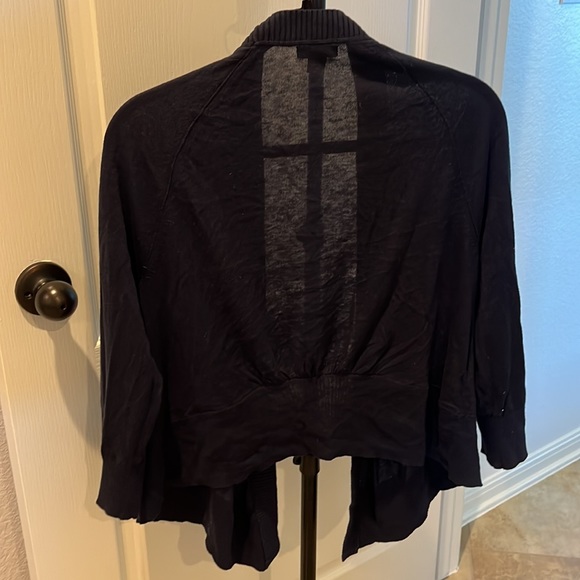 Eddie Bauer Navy Blue Open Front Shrug Sweater Cardigan Women’s Size Large L - Picture 4 of 7